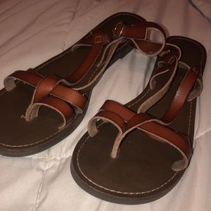 brown sandals